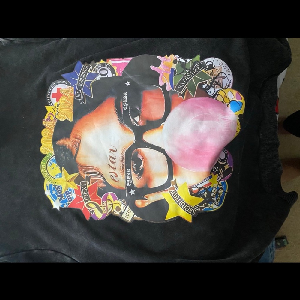 Black Graphic Sweatshirt with Colorful Design